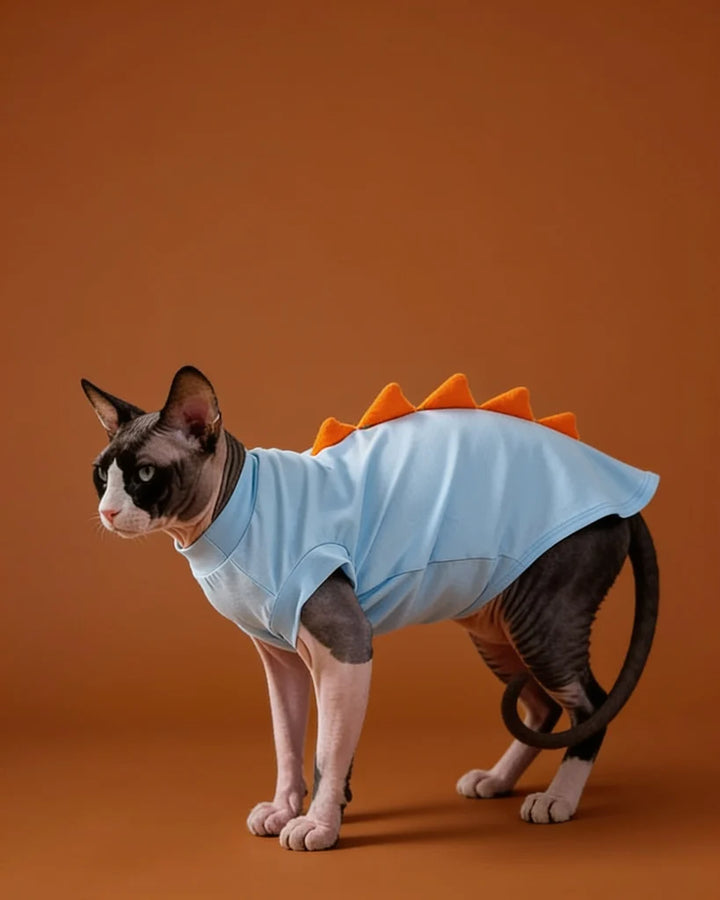 Dinosaur Spiked Sphynx Cat Tee Shirt CityBear
