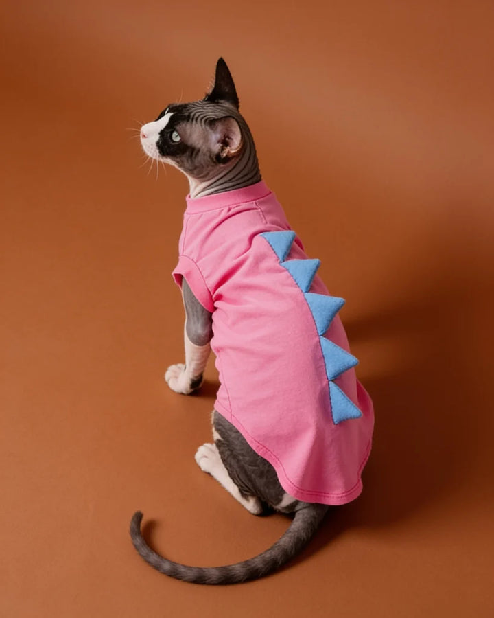 cute-dinosaur-tshirt-sphynx-cat-clothes - CityBear