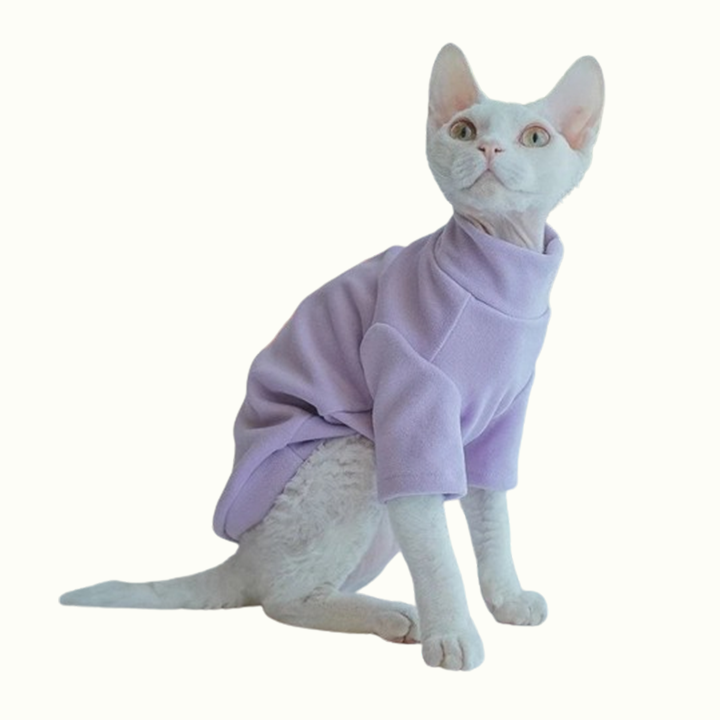 Cotton Highneck Pastel Sphynx Cat Sweater