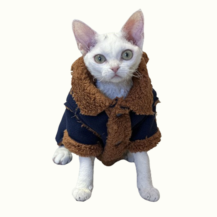 Vintage Warm Fleece Sphynx Jacket