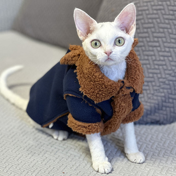 Vintage Warm Fleece Sphynx Jacket