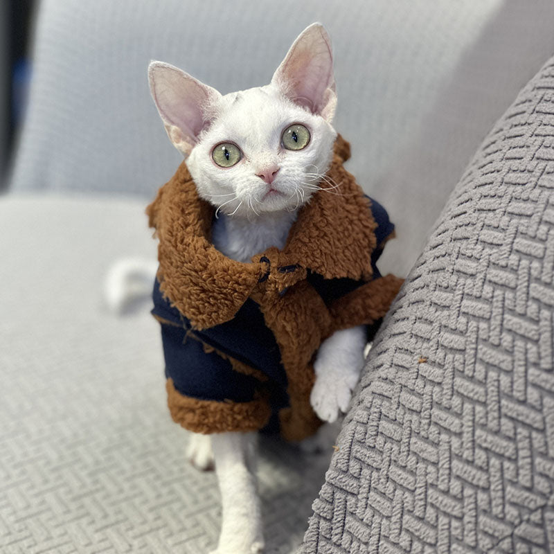 Vintage Warm Fleece Sphynx Jacket