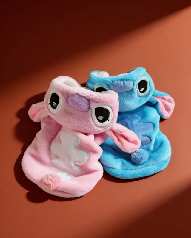 Stitch Angel Dog Costume Fleece Lined Hoodie