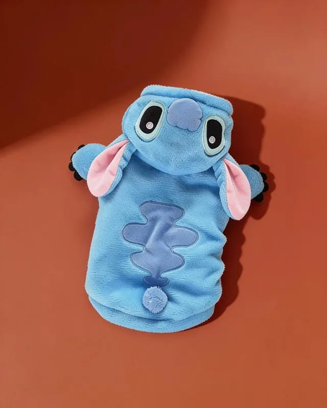 Stitch Angel Dog Costume Fleece Lined Hoodie