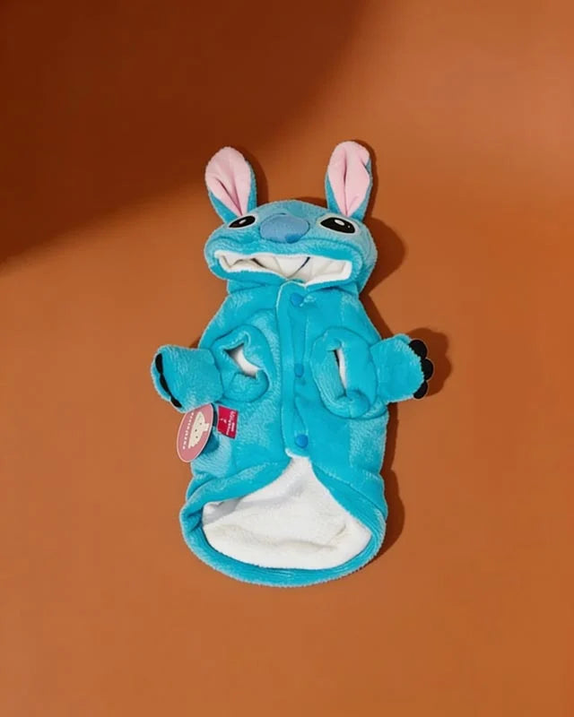 Stitch Angel Dog Costume Fleece Lined Hoodie