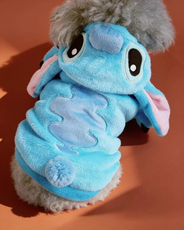 Stitch Angel Dog Costume Fleece Lined Hoodie