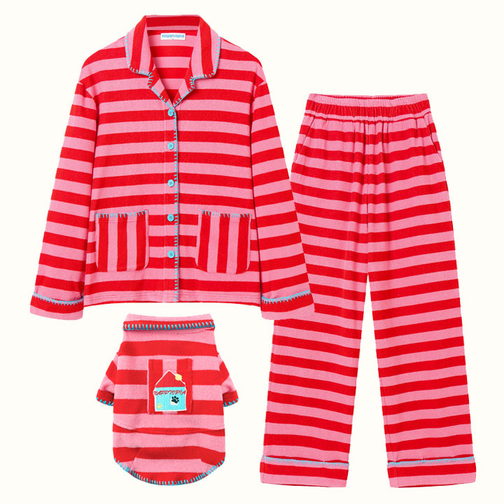 Strawberry Milk Pet and Owner Matching Pajamas