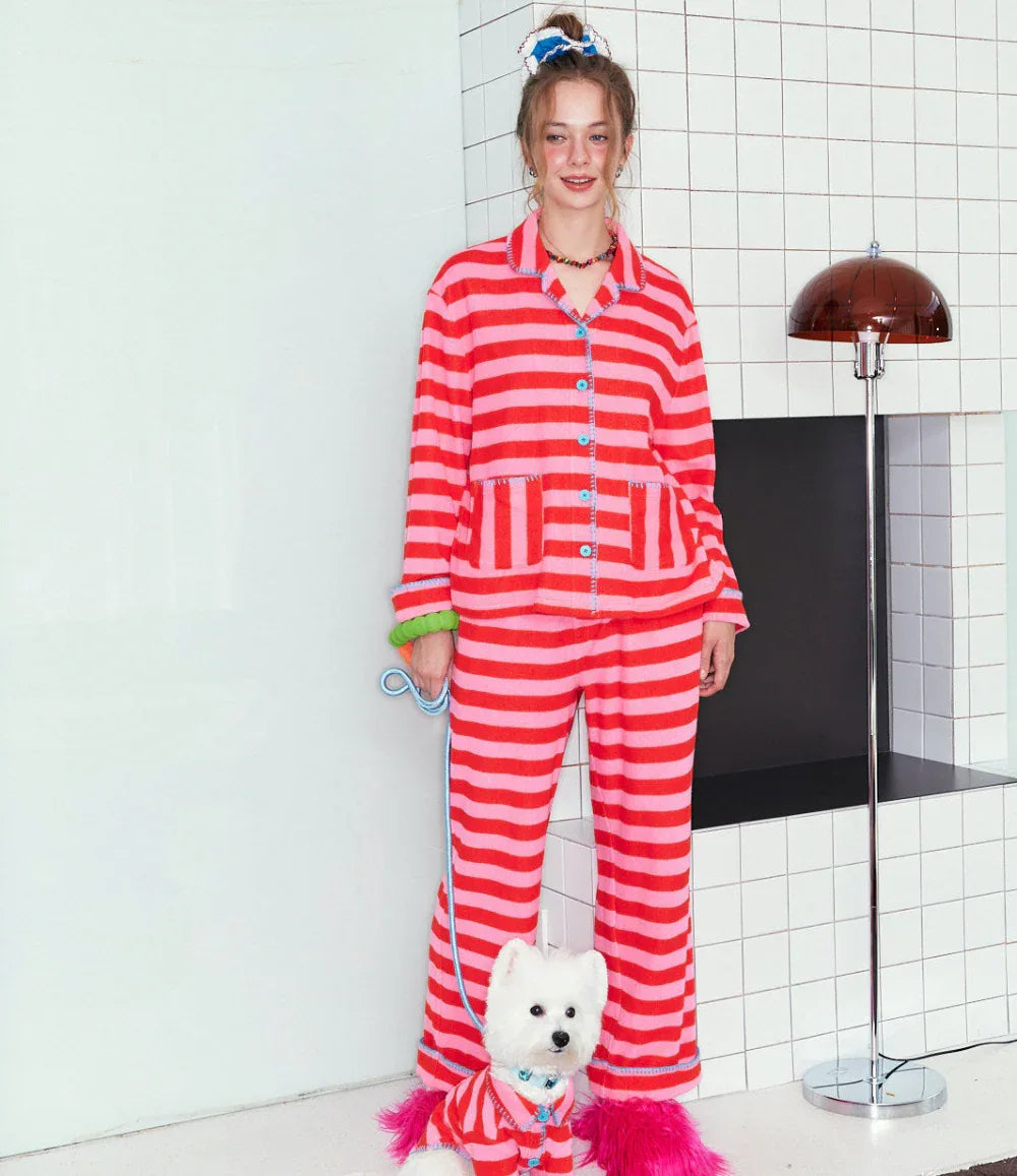 Strawberry Milk Pet and Owner Matching Pajamas