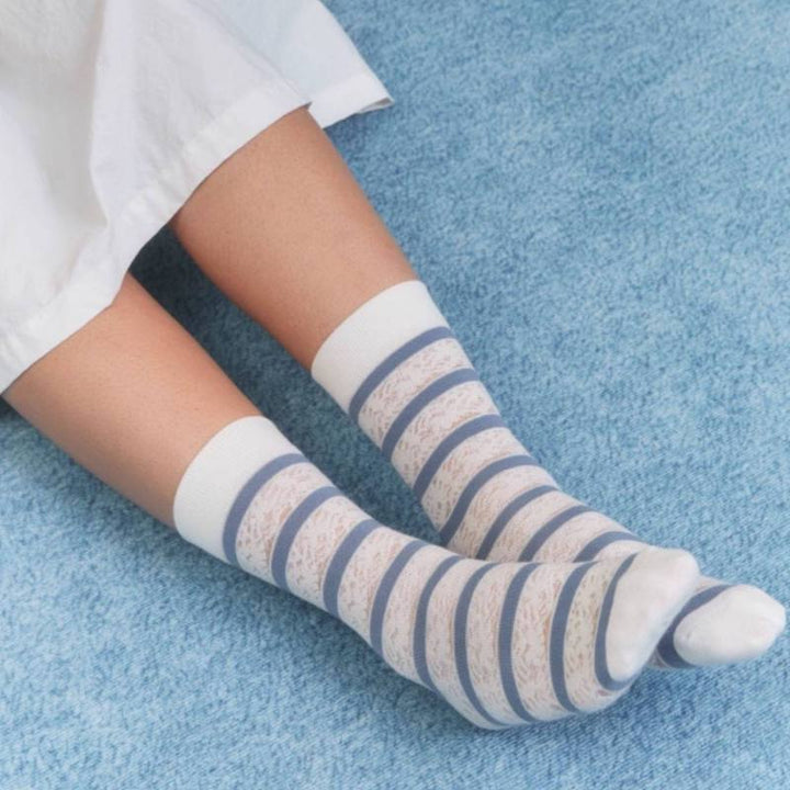 Laced Stripy Matching Pet Tee and Owner Socks