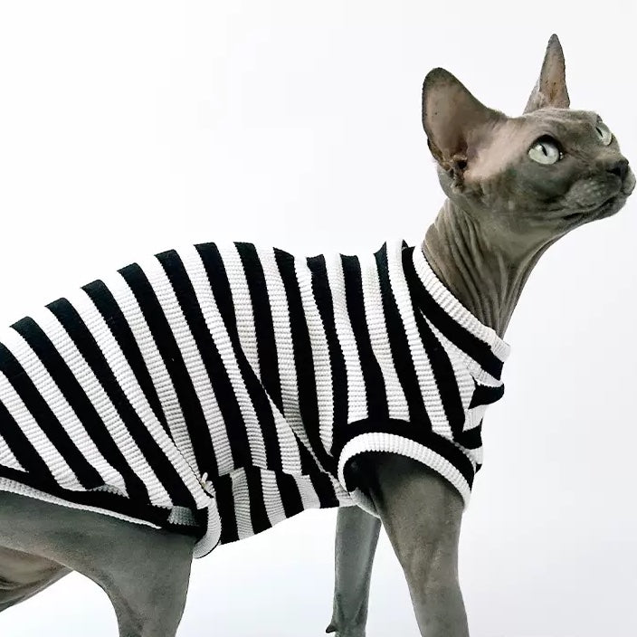 Stripes Sphynx Cat Tank Tops