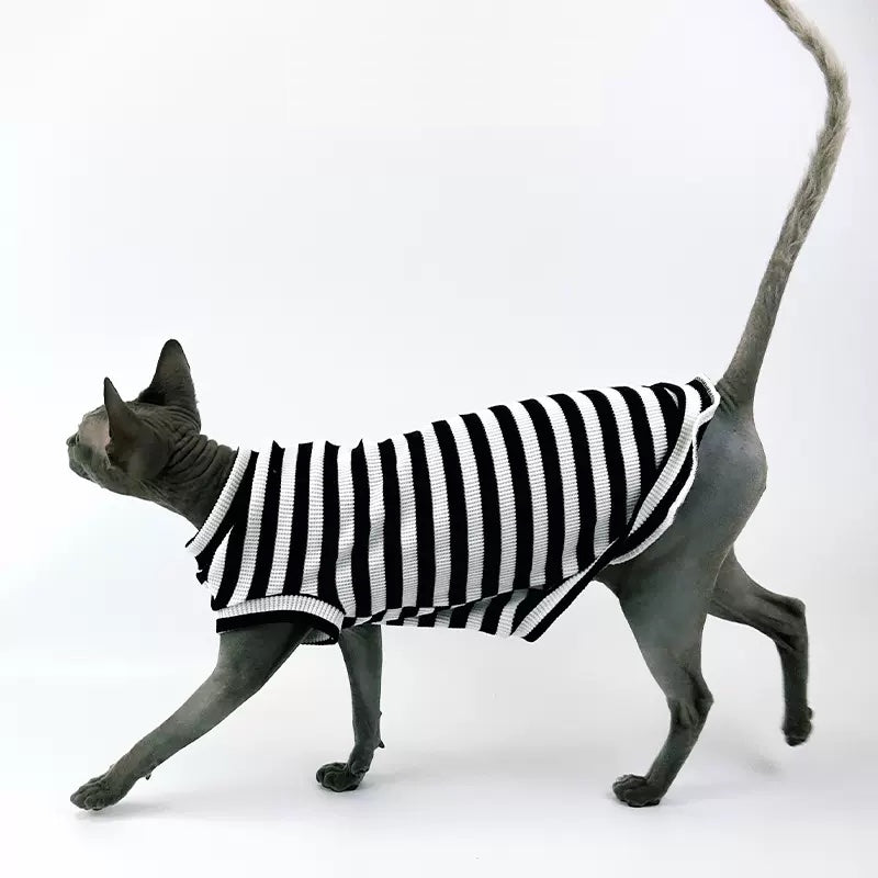 Stripes Sphynx Cat Tank Tops