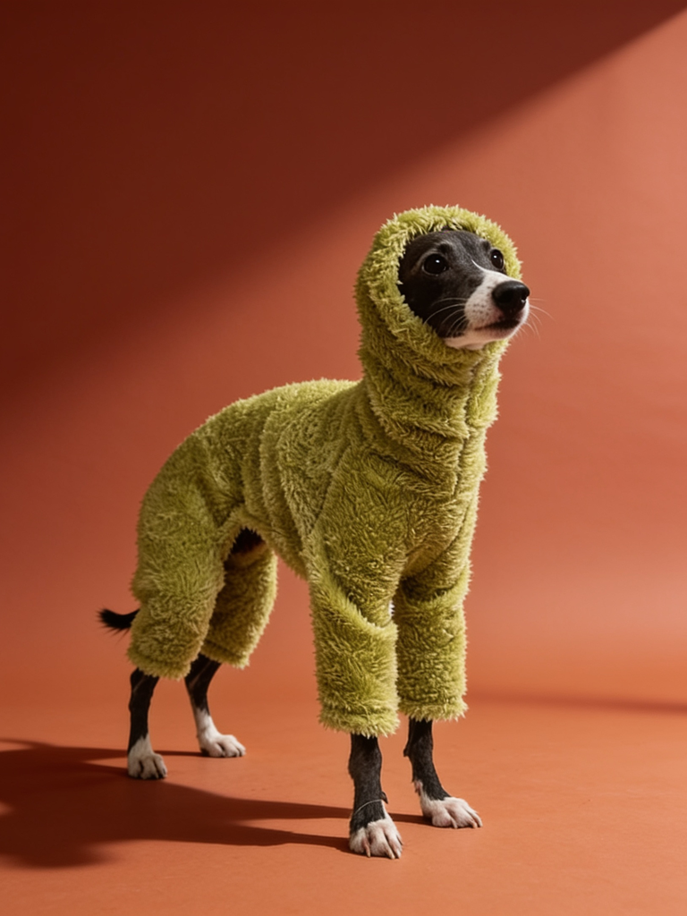 Thick Fleece High Neck Iggy and Whippet Onesies