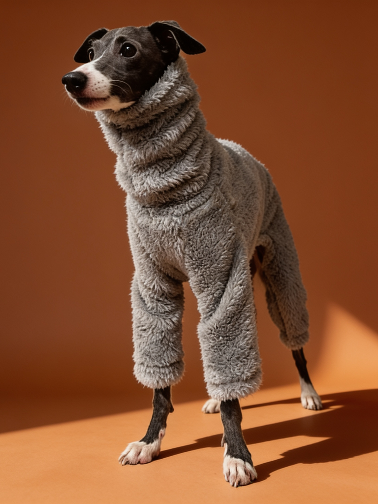 Thick Fleece High Neck Iggy and Whippet Onesies