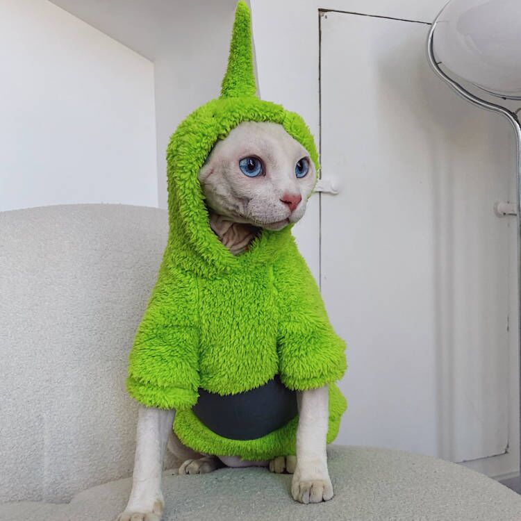 Teletubbies Hoodies Sphynx Cat Costumes