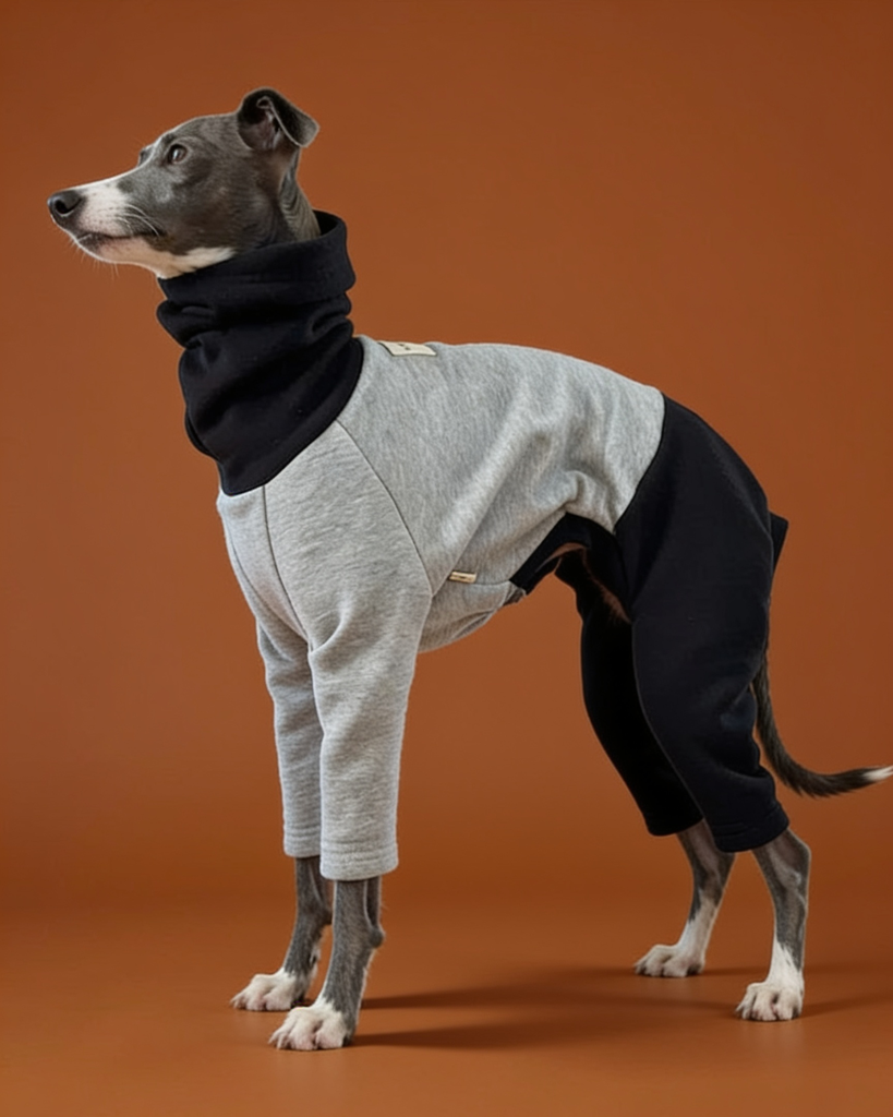 warm-color-block-fleece-lined-four-legged-sweatshirt-for-italian-greyhound-and-whippet-bedlington-sighthound-dog-clothes - CityBear