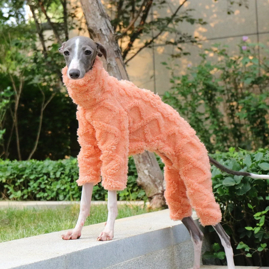 Full-Body Embossed Fleece Onesie Italian Greyhound and Whippet CityBear