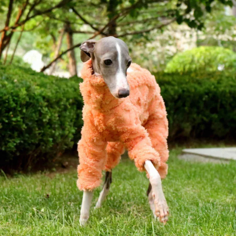 Full-Body Embossed Fleece Onesie Italian Greyhound and Whippet CityBear