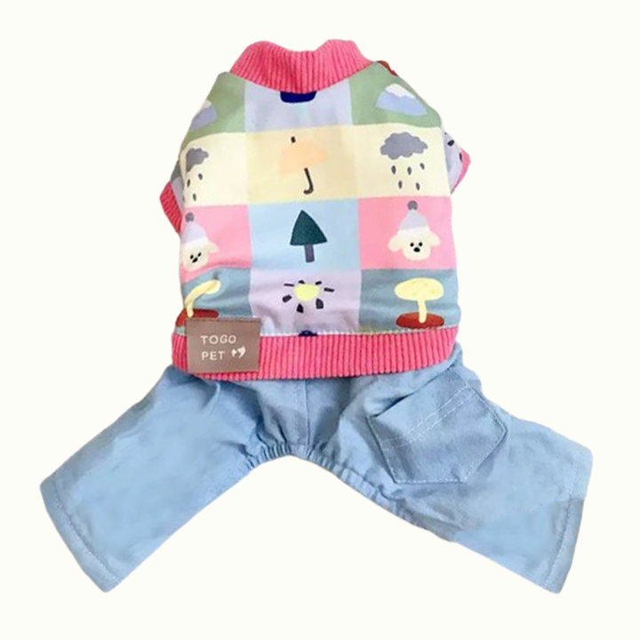 Cute Fleece Four-Legged One Piece Jumpsuit