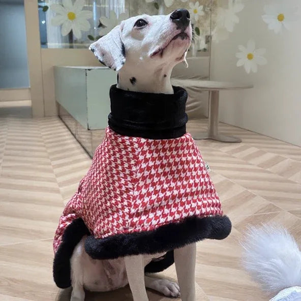 Houndstooth Dog Coat for Italian Greyhounds &amp; Whippets CityBear