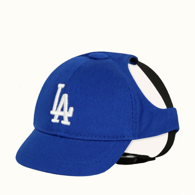 baseball cap for small dog LA dodgers blue MLB