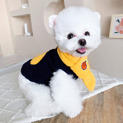 blushing pear fleece pet sweater vest for small dog