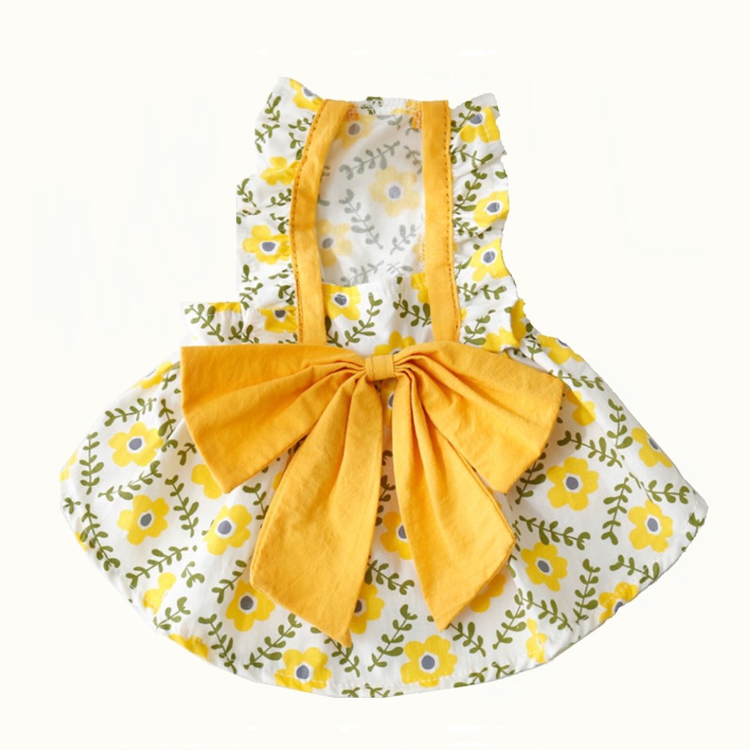 Big Bow Flower Pet Dress