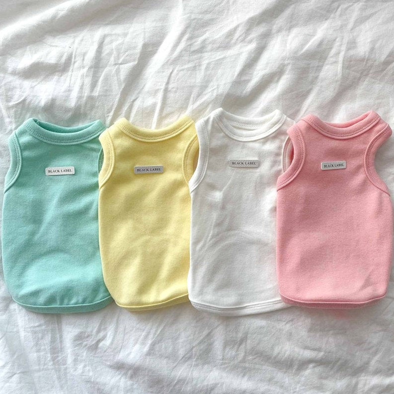 candy pastel sleeveless tank top for dog and cat