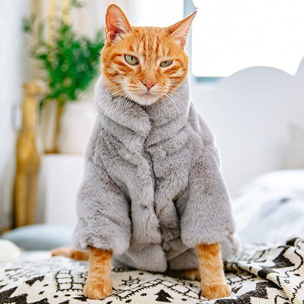 Snowy Faux Fur Pet Coat