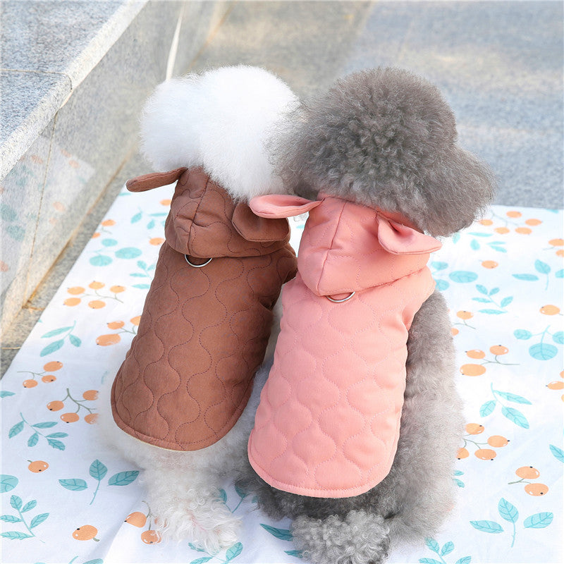 bunny hoodie jackets with hook for small dogs