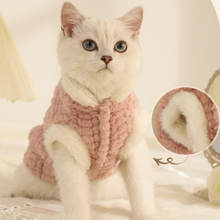 warm and windproof cat clothes for cold weather