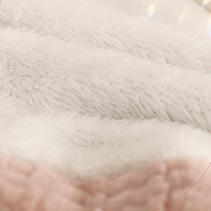 premium faux fur warm coat pet jacket detail