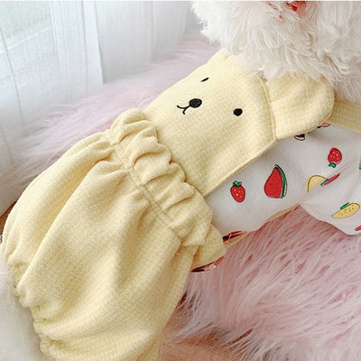 cute bear jumpsuit for cat and dog