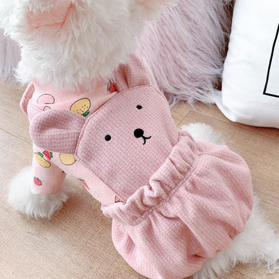 cute bear jumpsuit for puppy