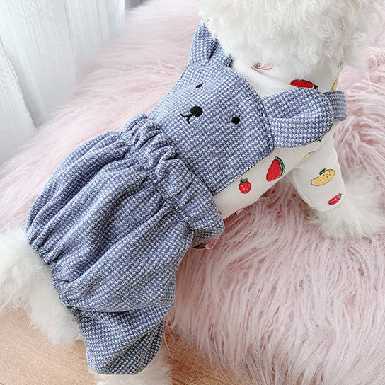 cute bear jumpsuit for small dog