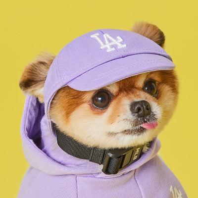 LA dodgers purple baseball cap for small dog