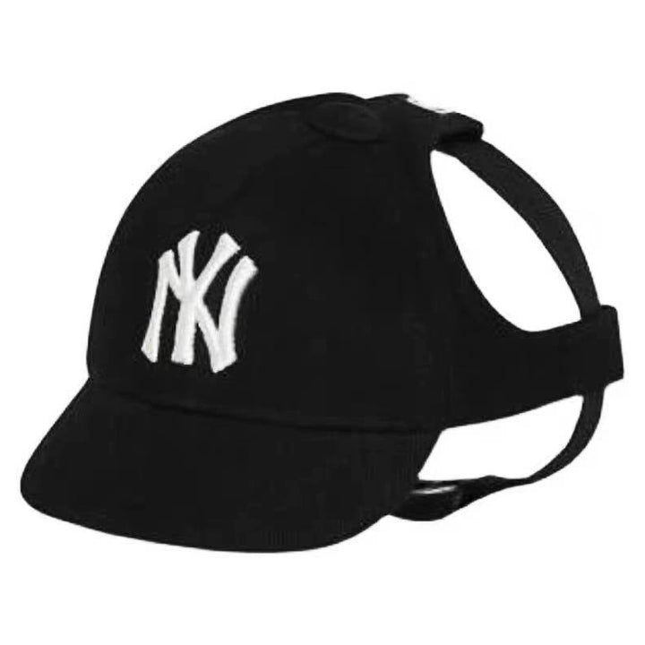 NY yankees black baseball cap for small dog