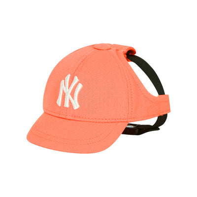 NY yankees coral pet baseball cap 