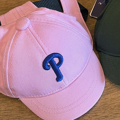 P pink dog baseball cap MLB
