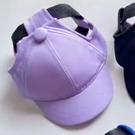 plain purple baseball cat cap for girls