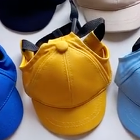 plain yellow baseball cap for small dog