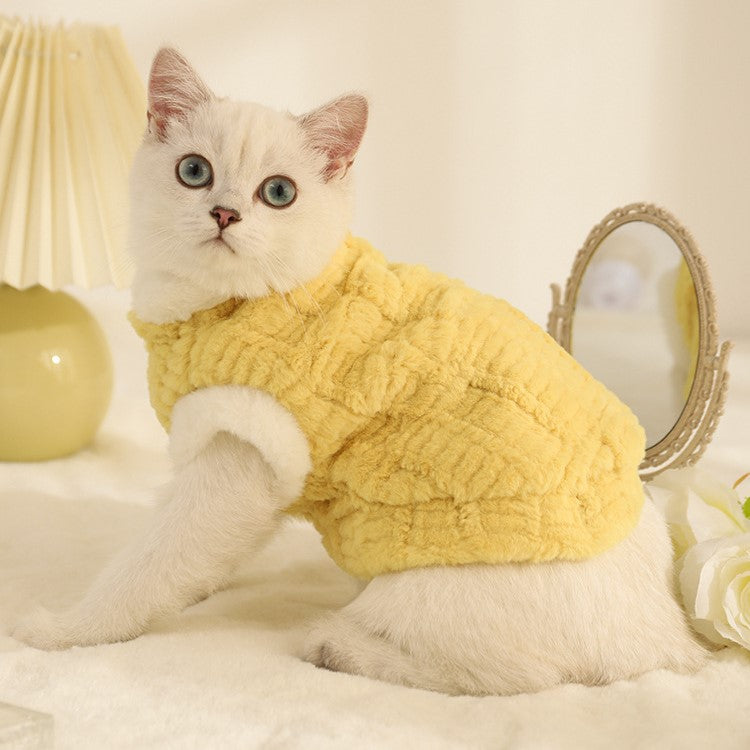soft comfortable faux fur coat for cat