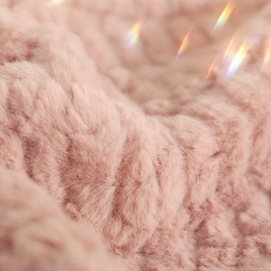 premium faux fur warm jacket pet clothe detail