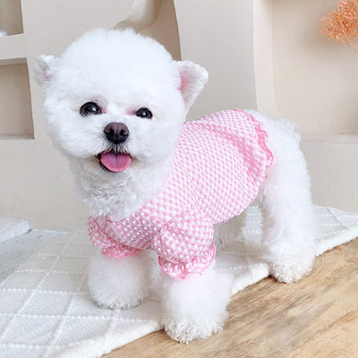 Puff Sleeve Gingham Dog Clothes, small dog clothes, Dog Clothes Girl, cute dog clothes, puppy girl clothes, cute cat clothes, puppy clothes