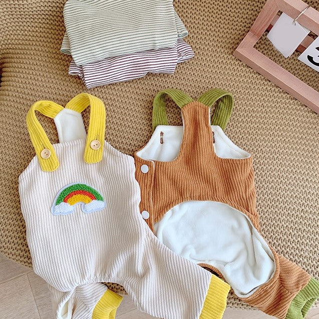 rainbow pet jumpsuit for small dogs