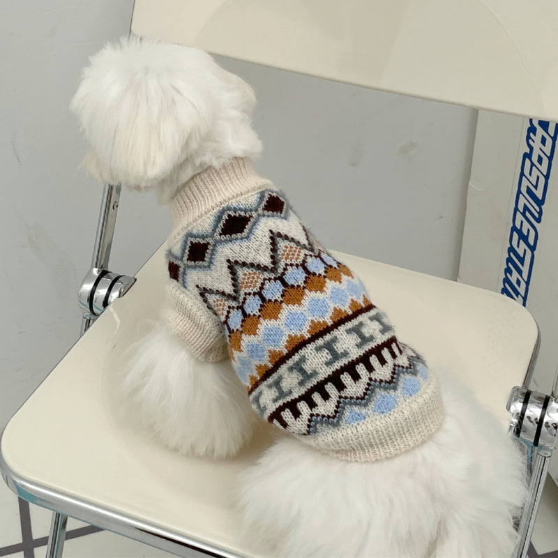 classic knitted sweaters cute pet clothes