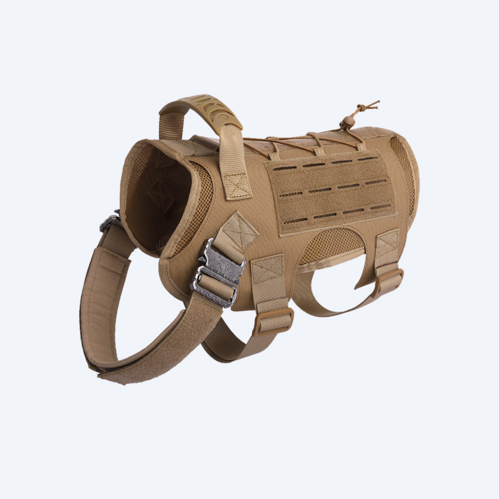 Tactical Dog Harness No Pull with Pouch Military Dog Harness Tactical Dog Vest with Molle & Sturdy Handle Military Dog Harness for Training