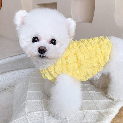 cute puppy puffs sleeveless clothes