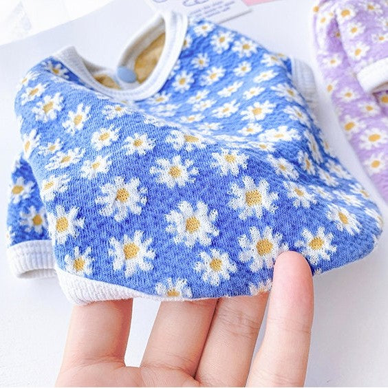 Daisy Button Front Cardigan Dog Sweater Dog Clothes Jacket Puppy Clothes Cat Clothes Pet Clothes Pet Tops Small Dog Clothes for Small Dogs