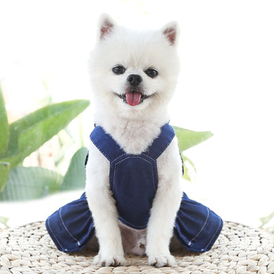 Denim Dog Dress Dog Shirt Small Dog Clothes Puppy Clothes Girl Dog Clothes Dog Costume Dog Lover Gifts Cute Designer Dog Clothes