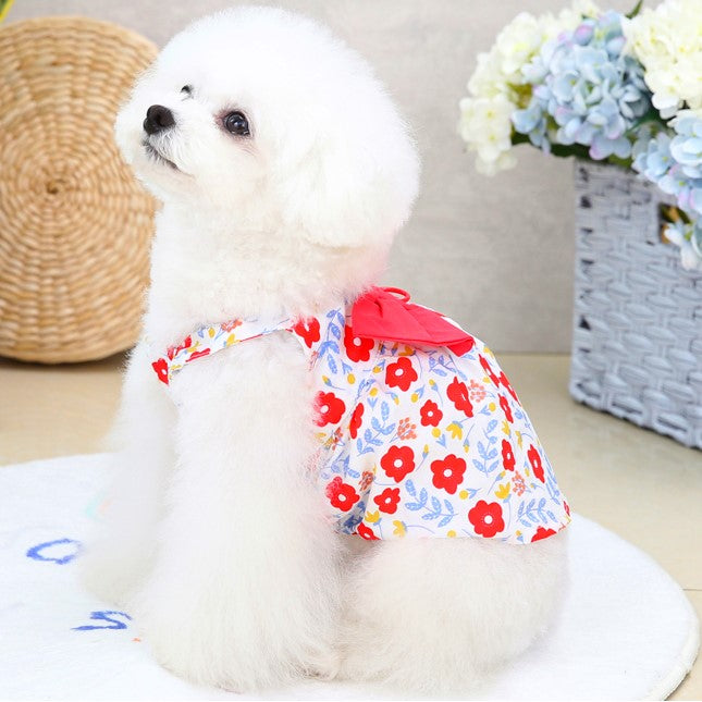 Flower Print Dog Dress, Dog Clothes Girl, Puppy Clothes, Cat Clothes, Small Dog Clothes, Cute Dog Dress, Girl Dog Clothes, Dog Lover Gifts